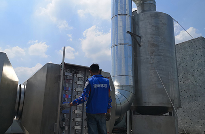 烤漆房有廢氣處理設(shè)備工程案例